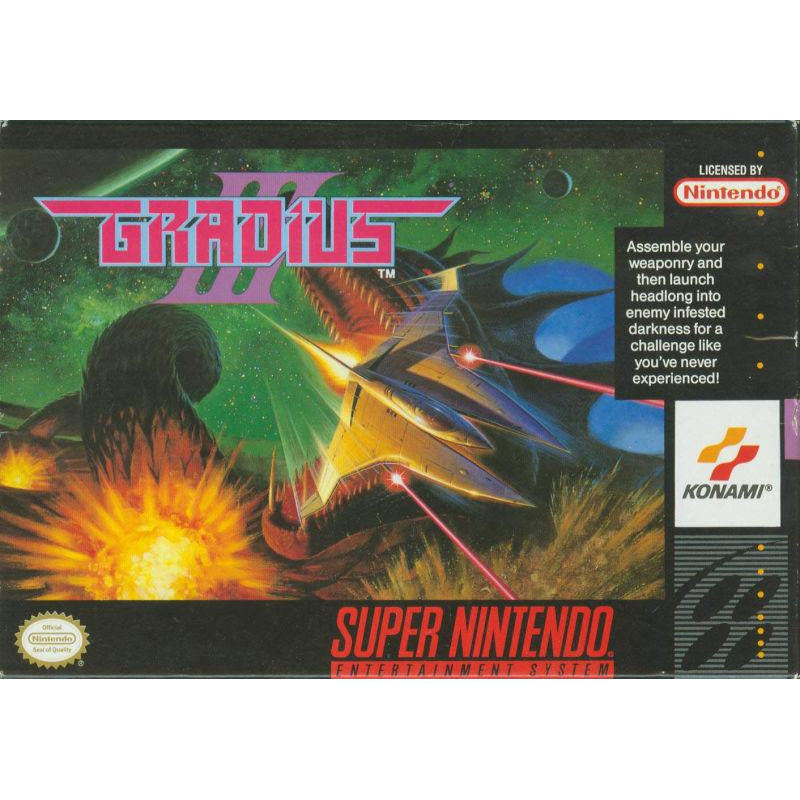 Gradius III - Super Nintendo (SNES) Game - YourGamingShop.com - Buy, Sell, Trade Video Games Online. 120 Day Warranty. Satisfaction Guaranteed.