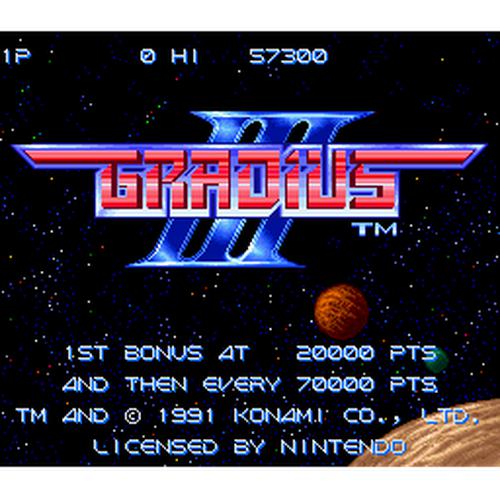 Gradius III - Super Nintendo (SNES) Game - YourGamingShop.com - Buy, Sell, Trade Video Games Online. 120 Day Warranty. Satisfaction Guaranteed.