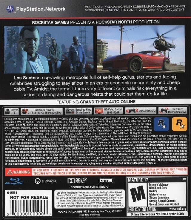 Grand Theft Auto V (Greatest Hits) - PlayStation 3 (PS3) Game