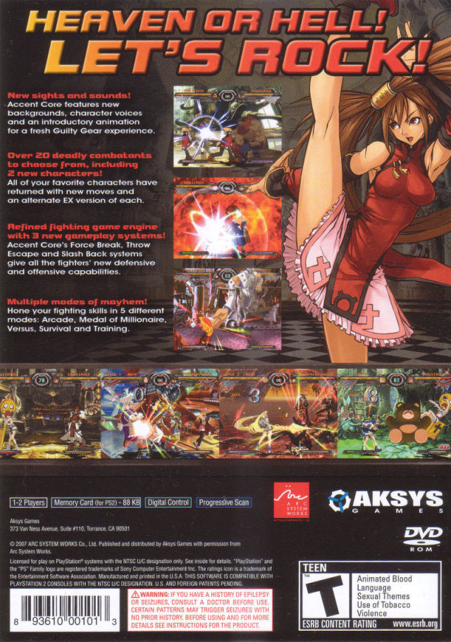 Guilty Gear XX Accent Core - PlayStation 2 (PS2) Game