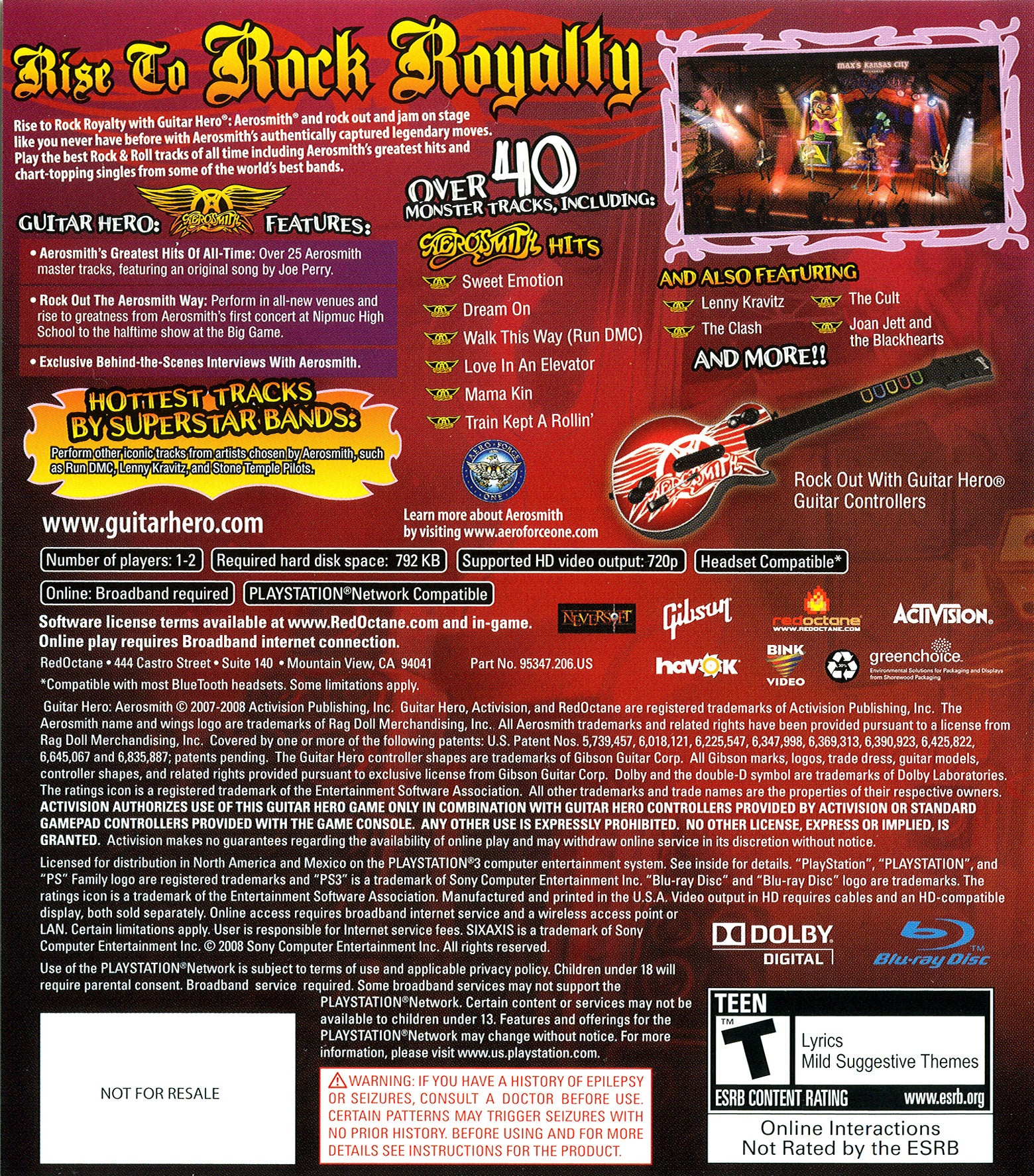 Guitar Hero: Aerosmith - PlayStation 3 (PS3) Game