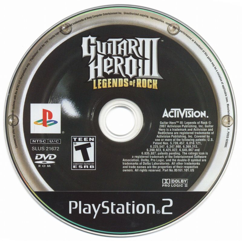 Guitar Hero III: Legends of Rock - PlayStation 2 (PS2) Game