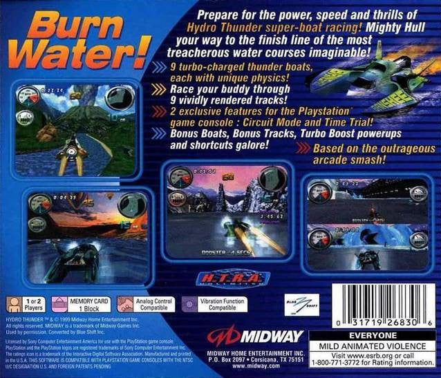Hydro Thunder - PlayStation 1 (PS1) Game