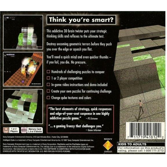 Intelligent Qube - PlayStation 1 (PS1) Game Complete - YourGamingShop.com - Buy, Sell, Trade Video Games Online. 120 Day Warranty. Satisfaction Guaranteed.