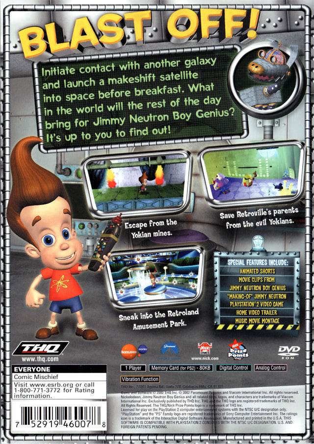 Jimmy Neutron: Boy Genius - PlayStation 2 (PS2) Game