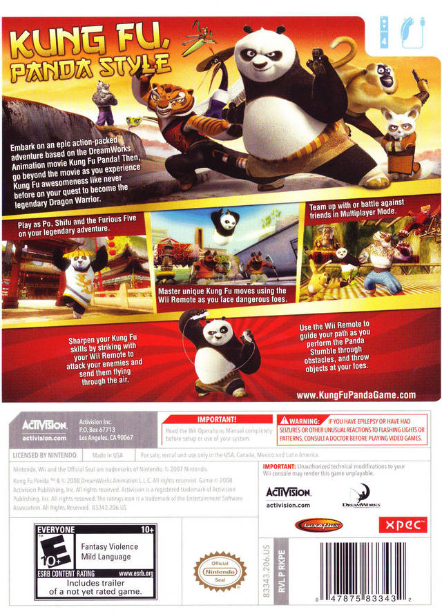 Kung Fu Panda - Nintendo Wii Game