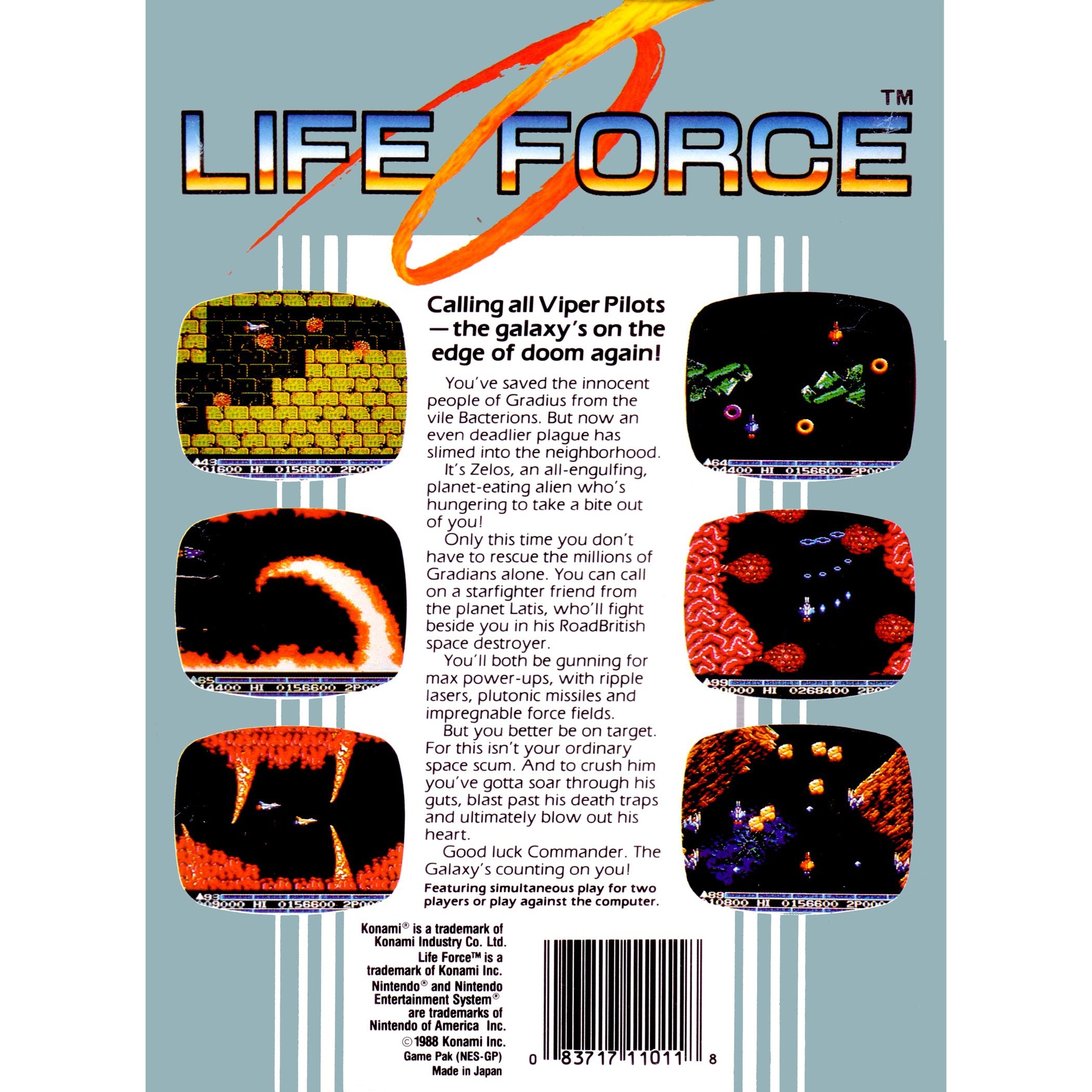 Life Force - Authentic NES Game Cartridge - YourGamingShop.com - Buy, Sell, Trade Video Games Online. 120 Day Warranty. Satisfaction Guaranteed.