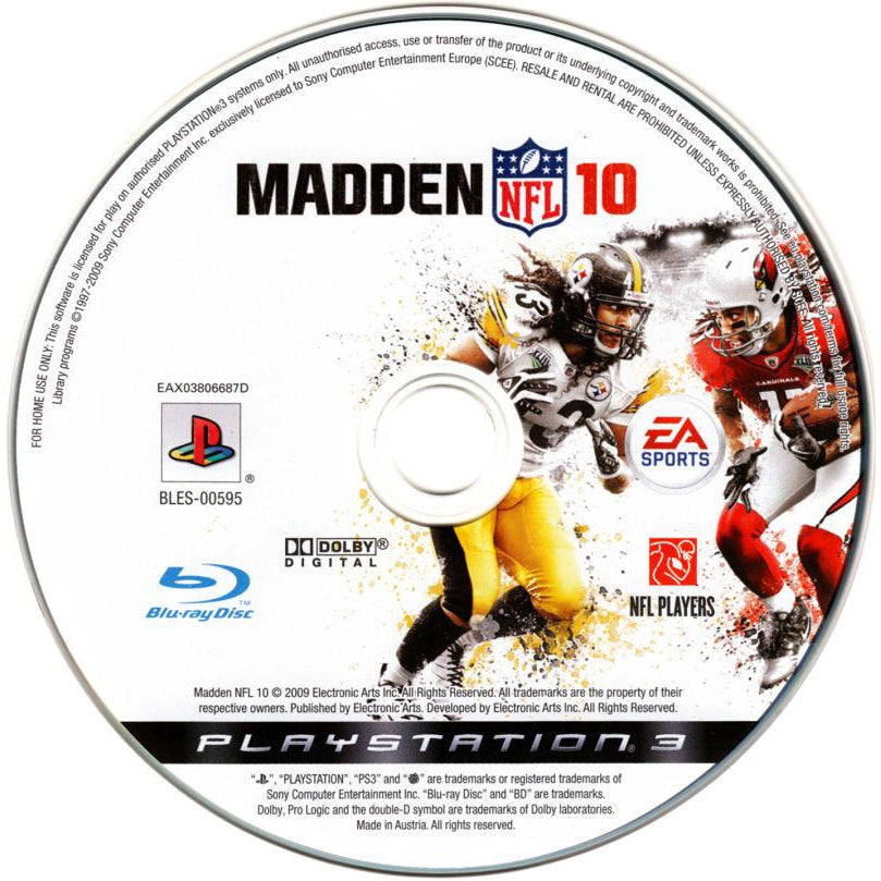 Madden 2010 Playstation3 Game 