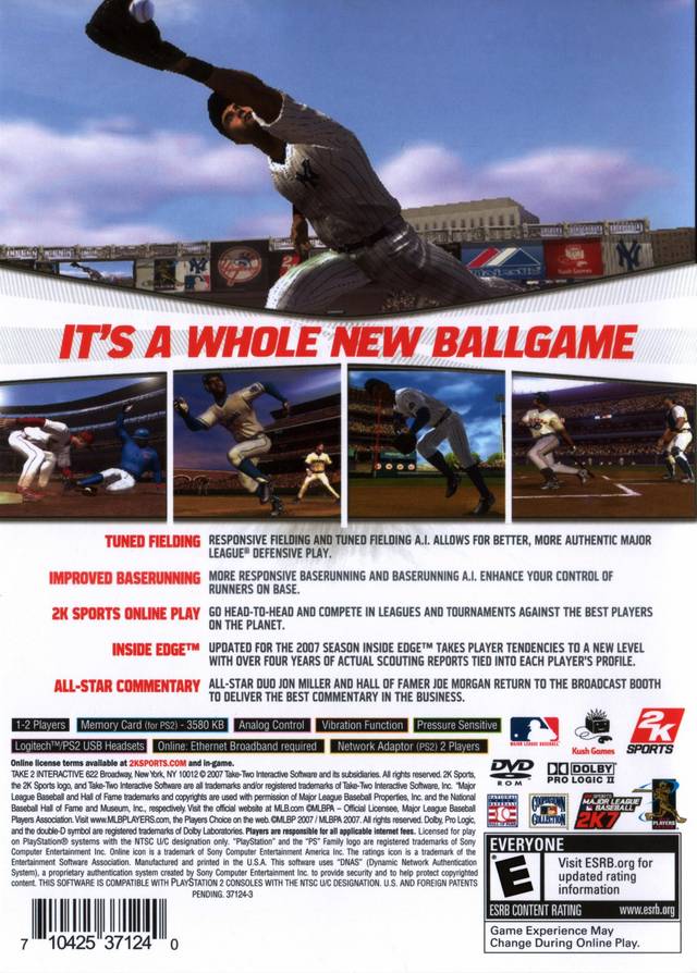 Major League Baseball 2K7 - PlayStation 2 (PS2) Game