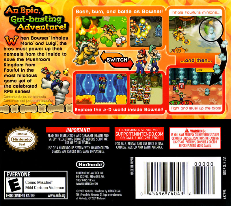 Mario & Luigi: Bowser's Inside Story - Nintendo DS Game