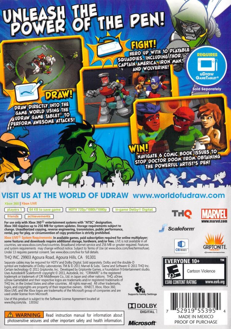 UDraw: Marvel Super Hero Squad: Comic Combat - Xbox 360 Game