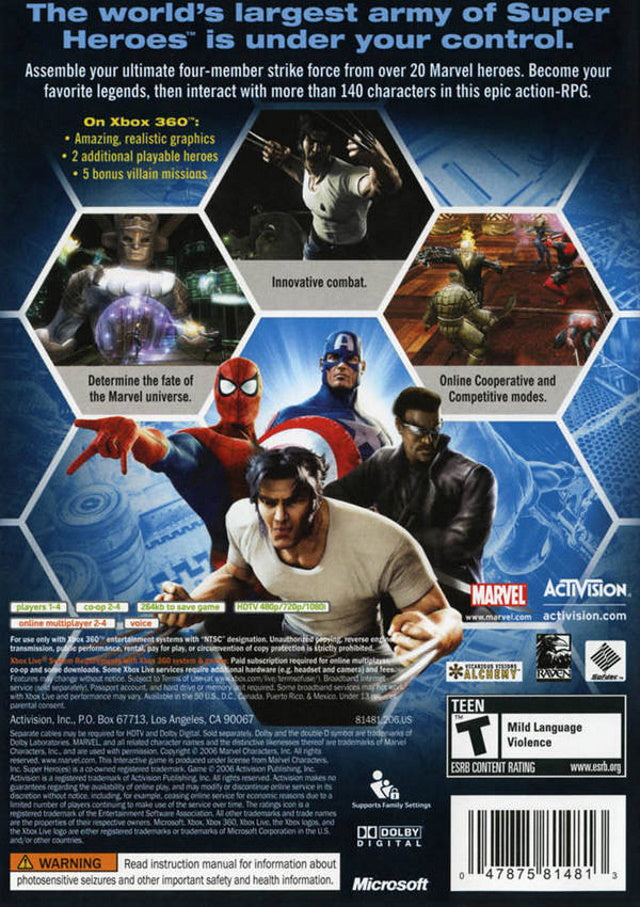 Marvel: Ultimate Alliance - Xbox 360 Game