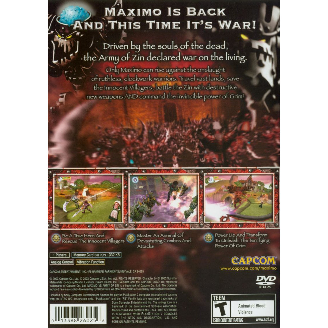 Maximo vs Army of Zin - PlayStation 2 (PS2) Game Complete - YourGamingShop.com - Buy, Sell, Trade Video Games Online. 120 Day Warranty. Satisfaction Guaranteed.
