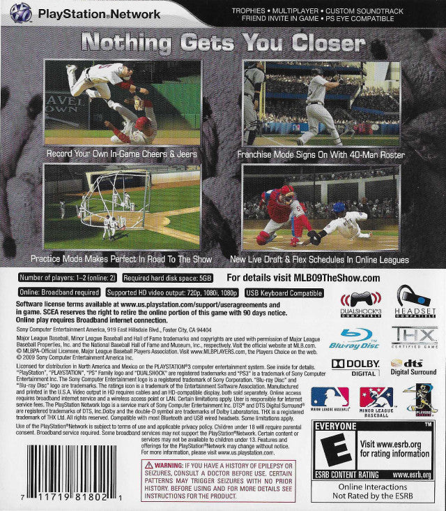MLB 09: The Show - PlayStation 3 (PS3) Game