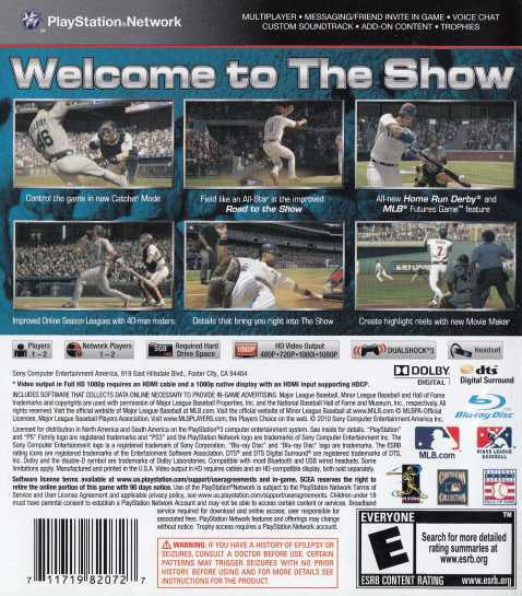 MLB 10: The Show - PlayStation 3 (PS3) Game