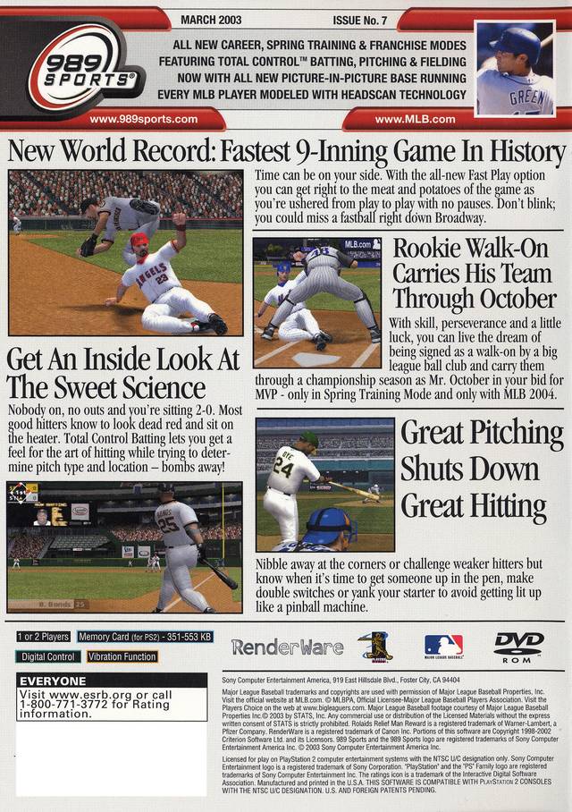 MLB 2004 - PlayStation 2 (PS2) Game