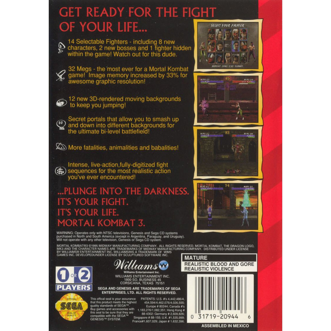 Mortal Kombat 3 - Sega Genesis Game Complete - YourGamingShop.com - Buy, Sell, Trade Video Games Online. 120 Day Warranty. Satisfaction Guaranteed.