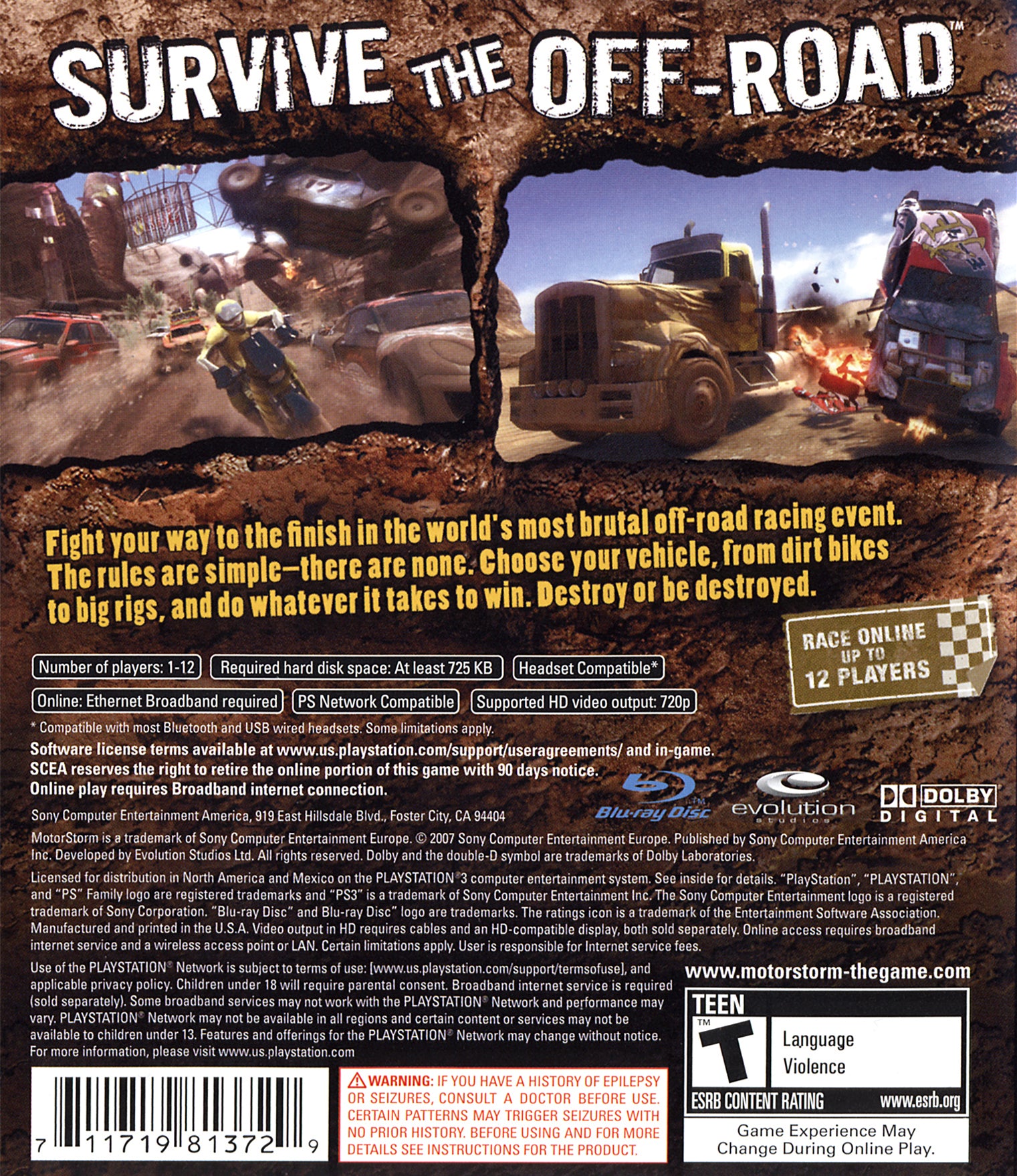 MotorStorm - PlayStation 3 (PS3) Game