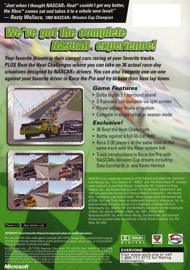 NASCAR Heat 2002 - Microsoft Xbox Game