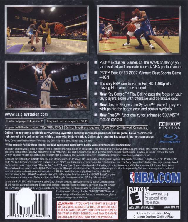 NBA 08 - PlayStation 3 (PS3) Game