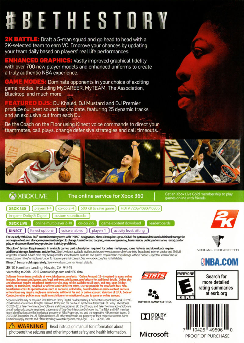 NBA 2K16 - Xbox 360 Game