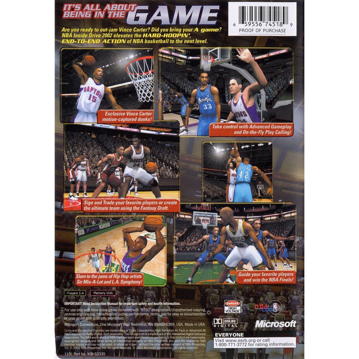 NBA Inside Drive 2002 - Microsoft Xbox Game Complete - YourGamingShop.com - Buy, Sell, Trade Video Games Online. 120 Day Warranty. Satisfaction Guaranteed.