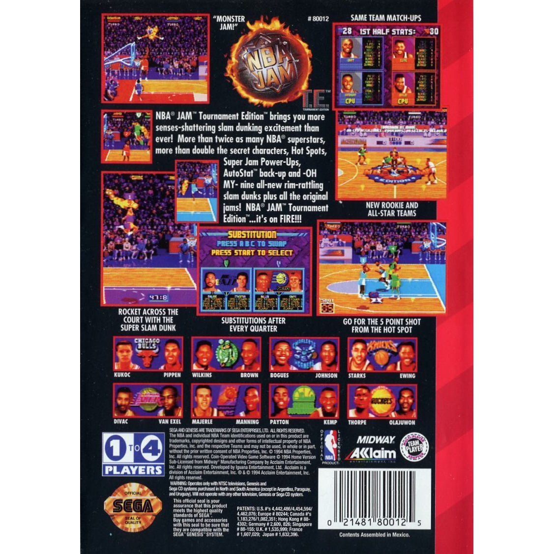 NBA Jam: Tournament Edition - Sega Genesis Game Complete - YourGamingShop.com - Buy, Sell, Trade Video Games Online. 120 Day Warranty. Satisfaction Guaranteed.
