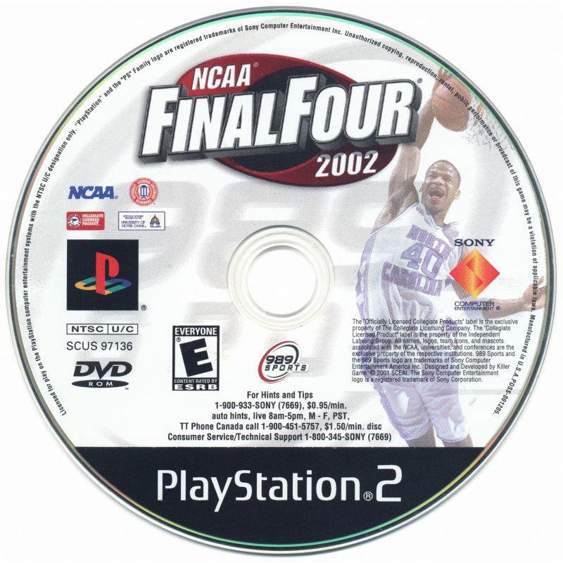 NCAA Final Four 2002 - PlayStation 2 (PS2) Game Complete - YourGamingShop.com - Buy, Sell, Trade Video Games Online. 120 Day Warranty. Satisfaction Guaranteed.