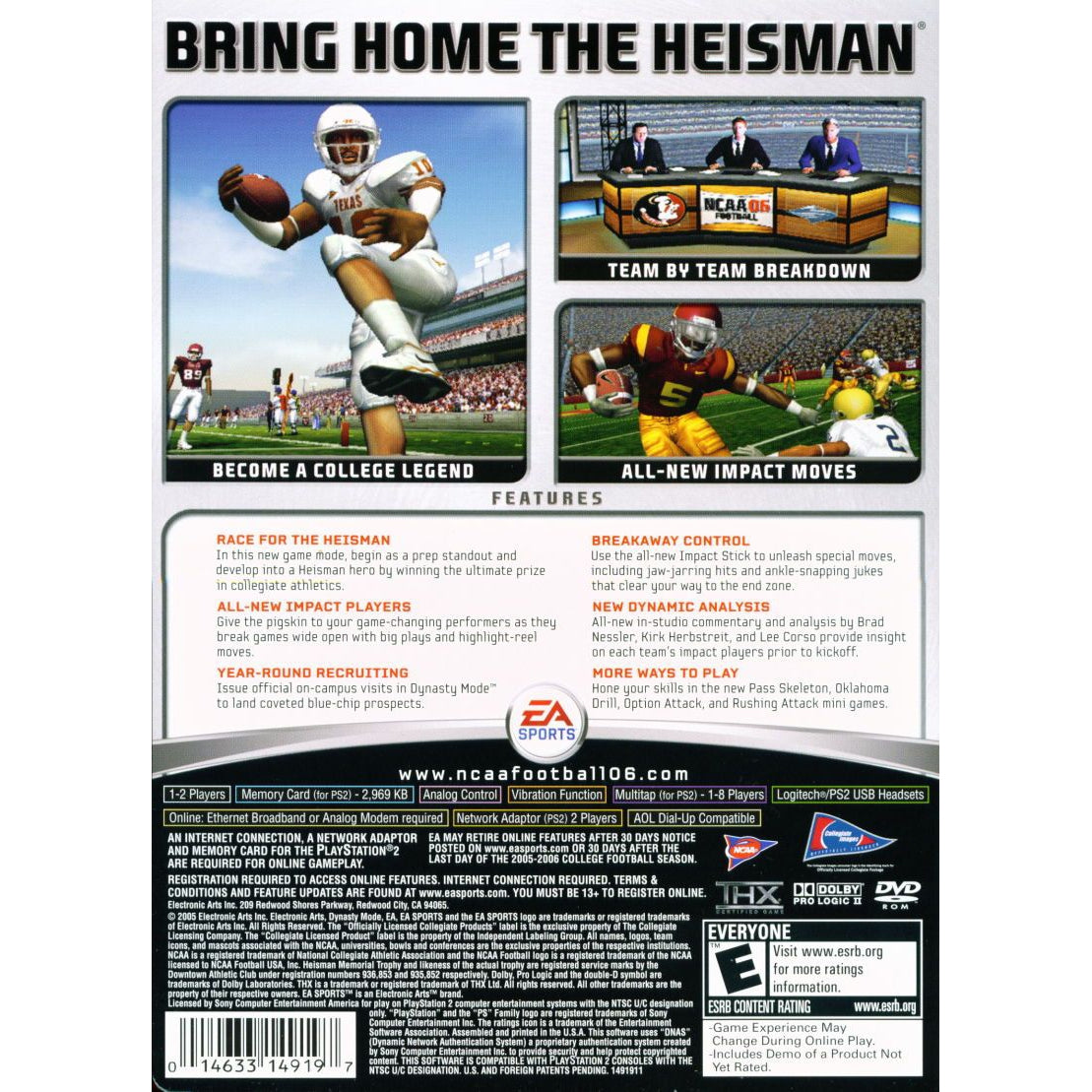 NCAA Football 06 - PlayStation 2 (PS2) Game Complete - YourGamingShop.com - Buy, Sell, Trade Video Games Online. 120 Day Warranty. Satisfaction Guaranteed.