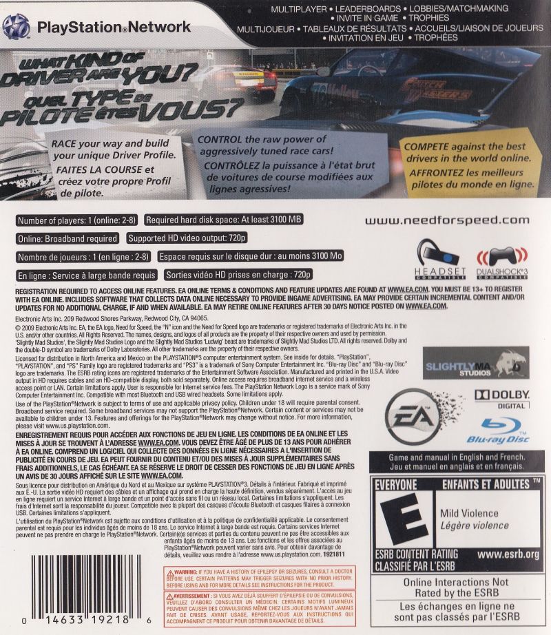 Need for Speed: Shift - PlayStation 3 (PS3) Game
