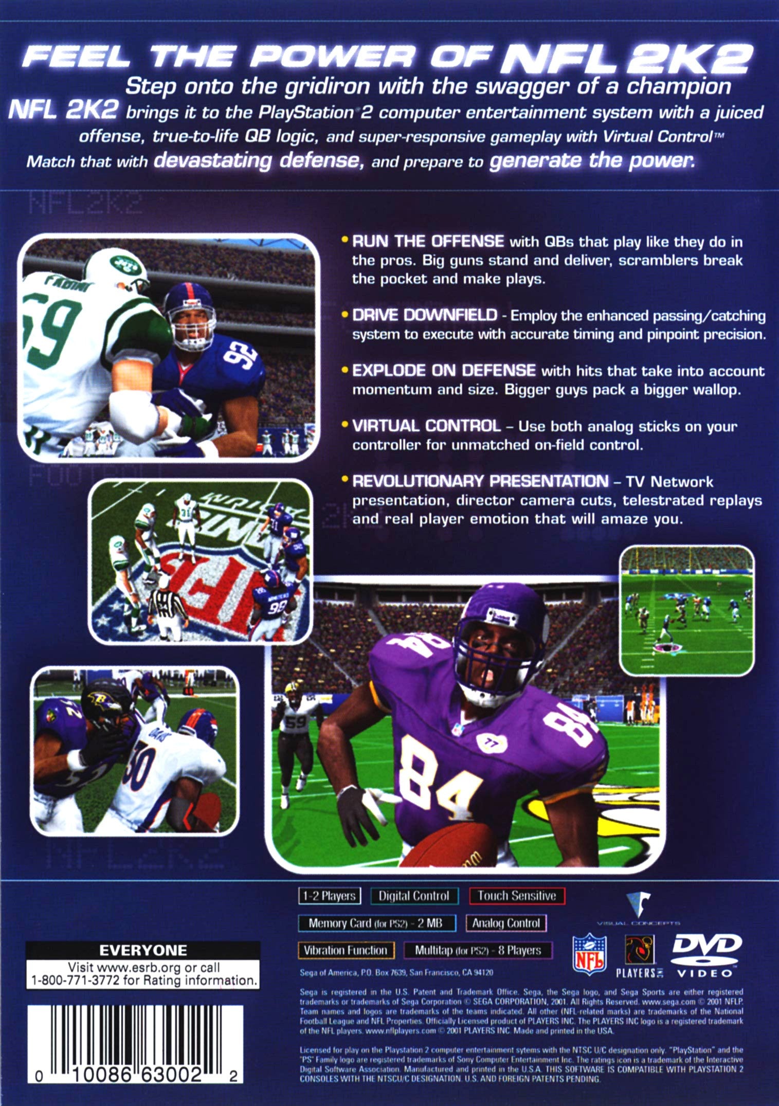 NFL 2K2 - PlayStation 2 (PS2) Game