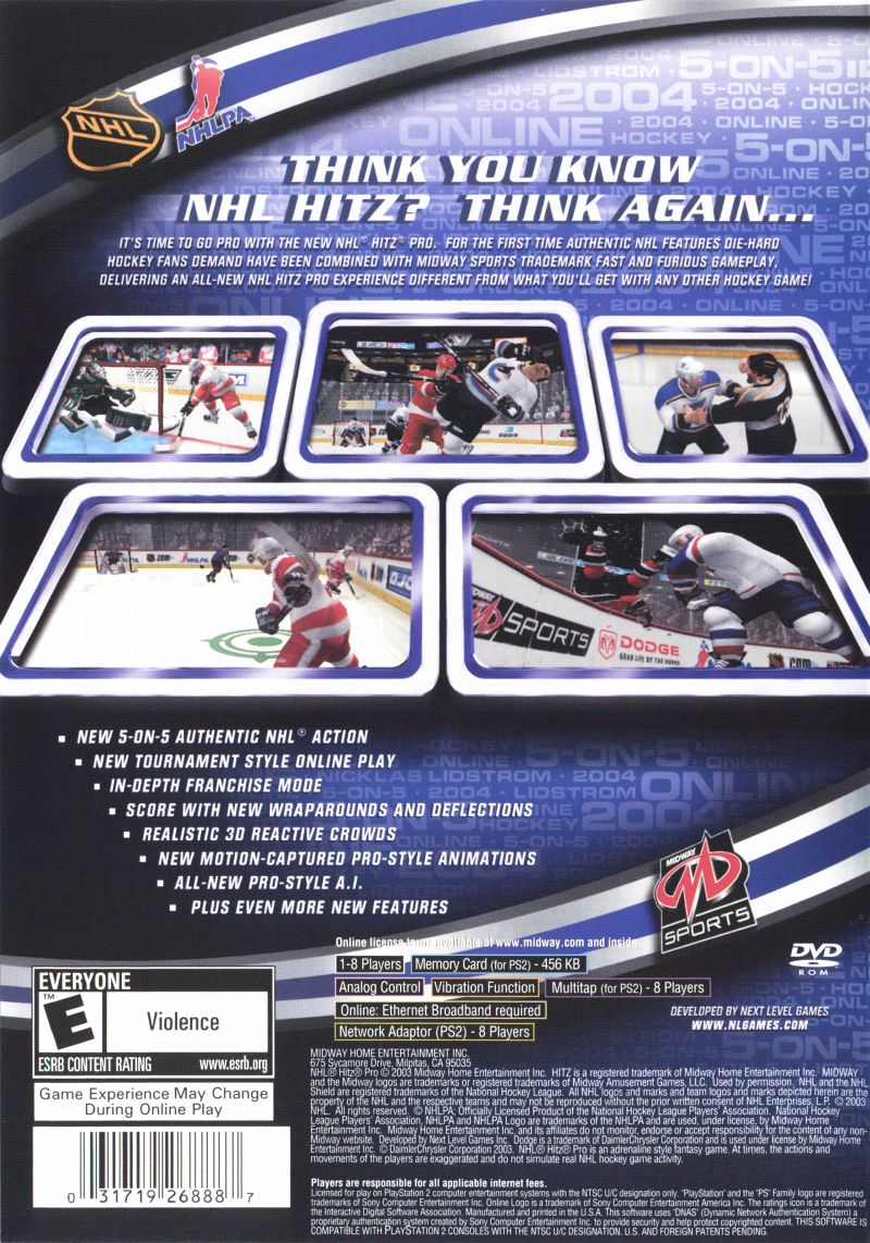 NHL Hitz Pro - PlayStation 2 (PS2) Game