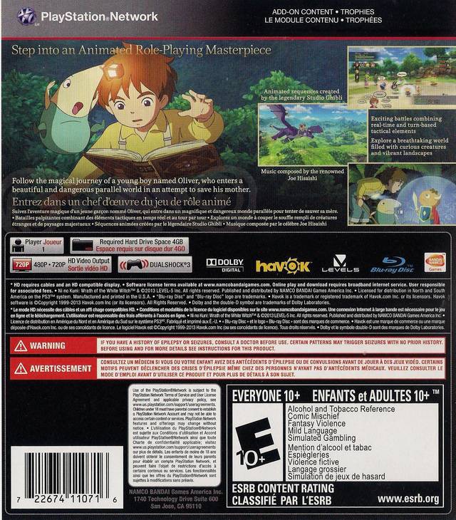 Ni no Kuni: Wrath of the White Witch - PlayStation 3 (PS3) Game