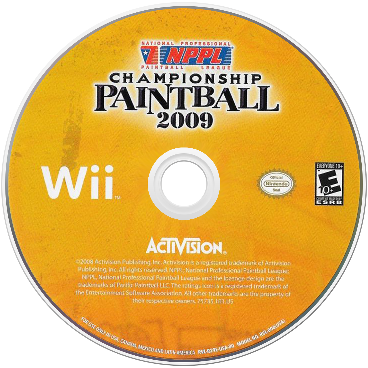 NPPL Championship Paintball 2009 - Nintendo Wii Game