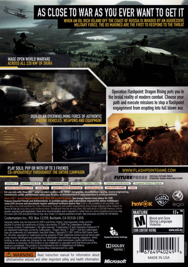 Operation Flashpoint: Dragon Rising - Xbox 360 Game