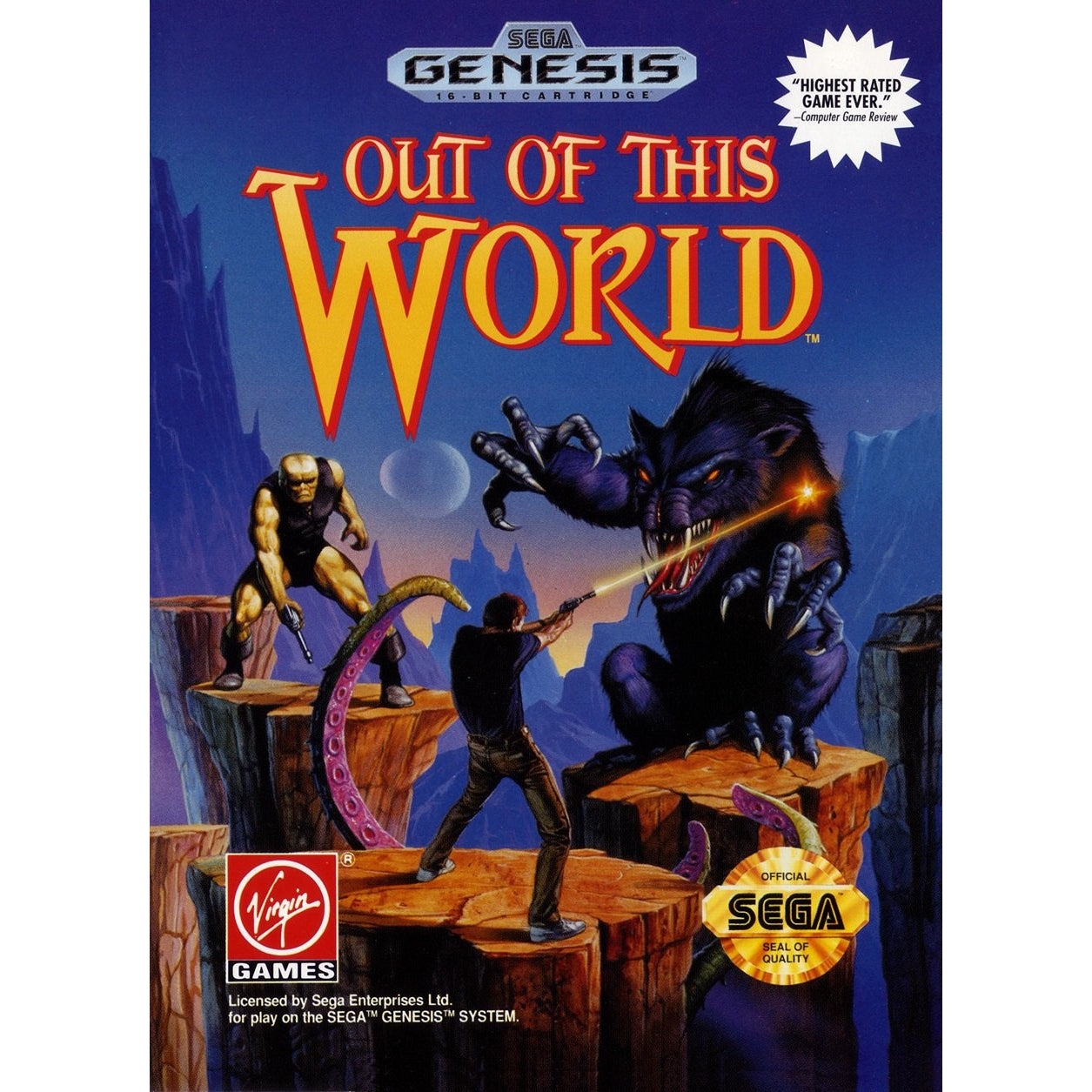 Out of This World - Sega Genesis Game Complete - YourGamingShop.com - Buy, Sell, Trade Video Games Online. 120 Day Warranty. Satisfaction Guaranteed.