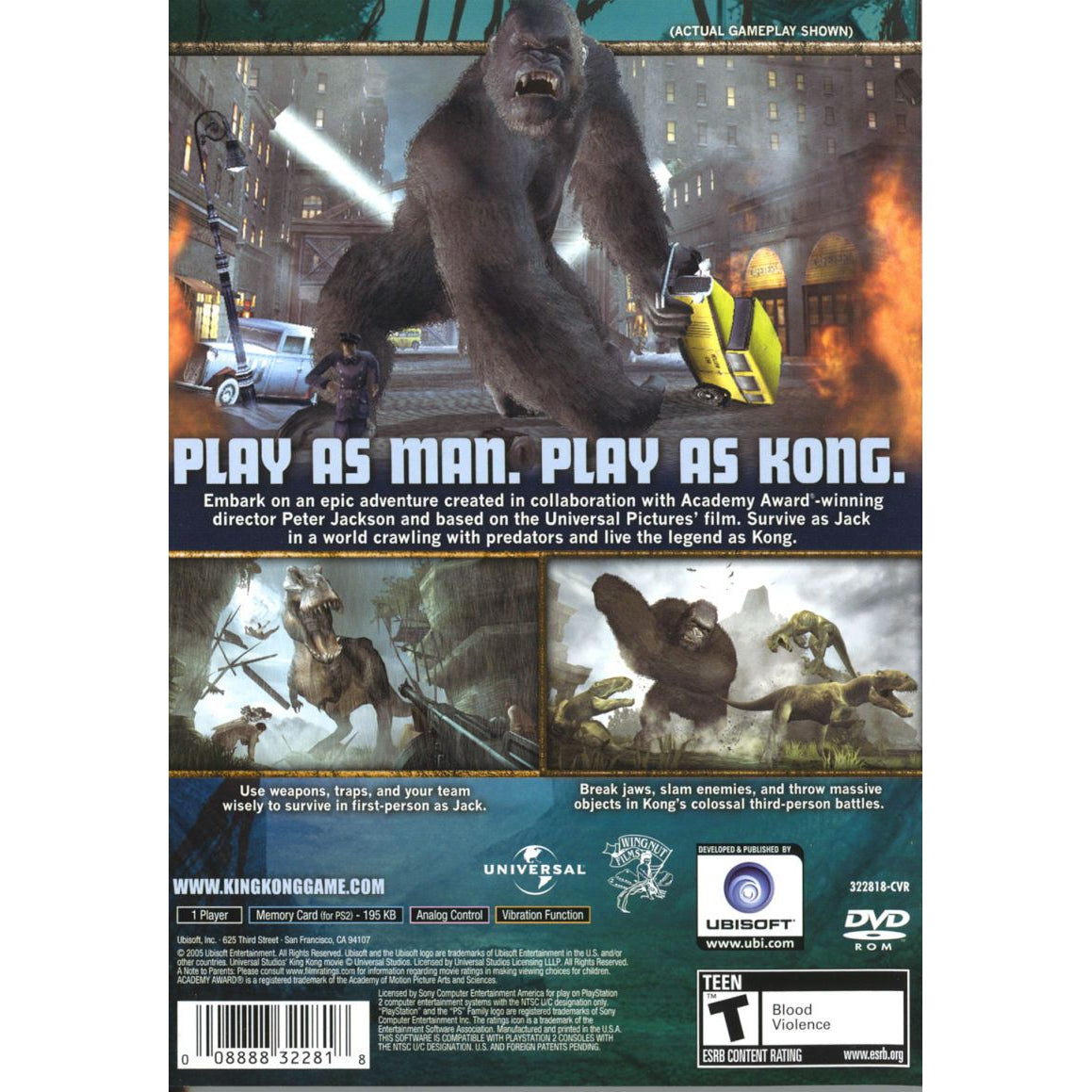 Peter Jackson's King Kong: The Official Game of the Movie - PlayStation 2 (PS2) Game Complete - YourGamingShop.com - Buy, Sell, Trade Video Games Online. 120 Day Warranty. Satisfaction Guaranteed.