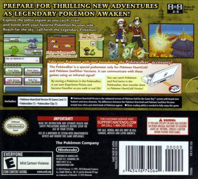 Pokemon Heartgold Version - Nintendo DS Game