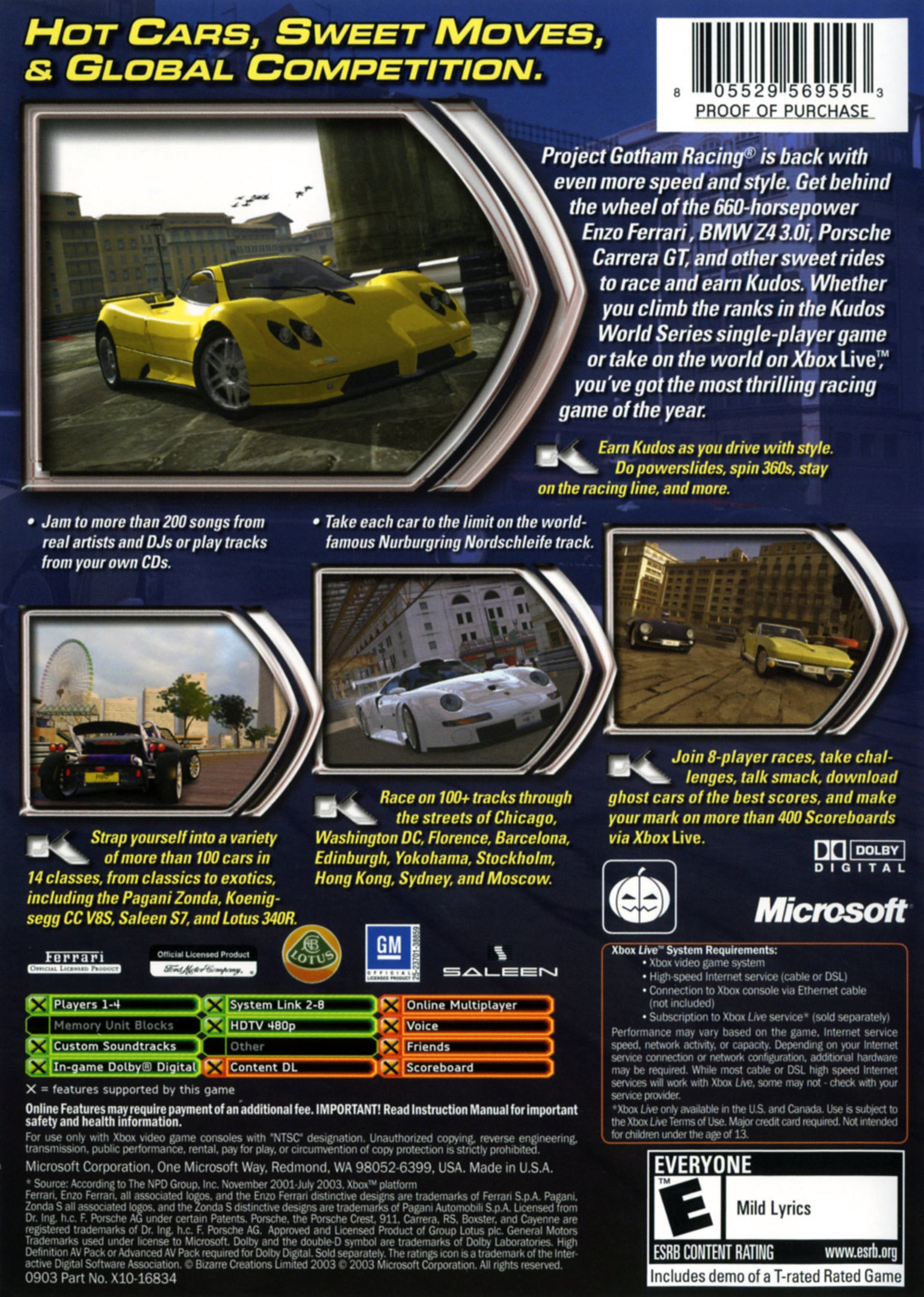 Project Gotham Racing 2 - Microsoft Xbox Game