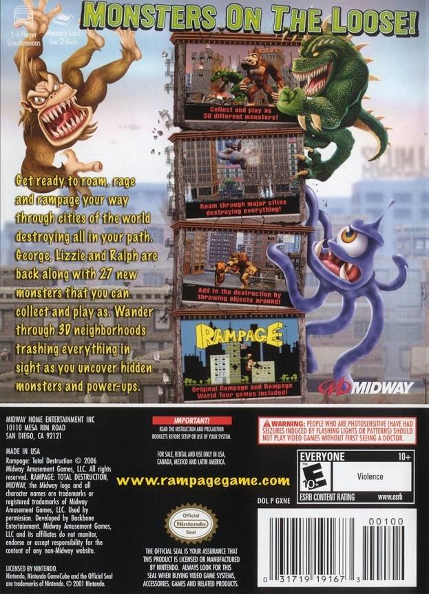Rampage: Total Destruction - GameCube Game