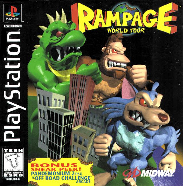 Rampage World Tour - PlayStation 1 (PS1) Game