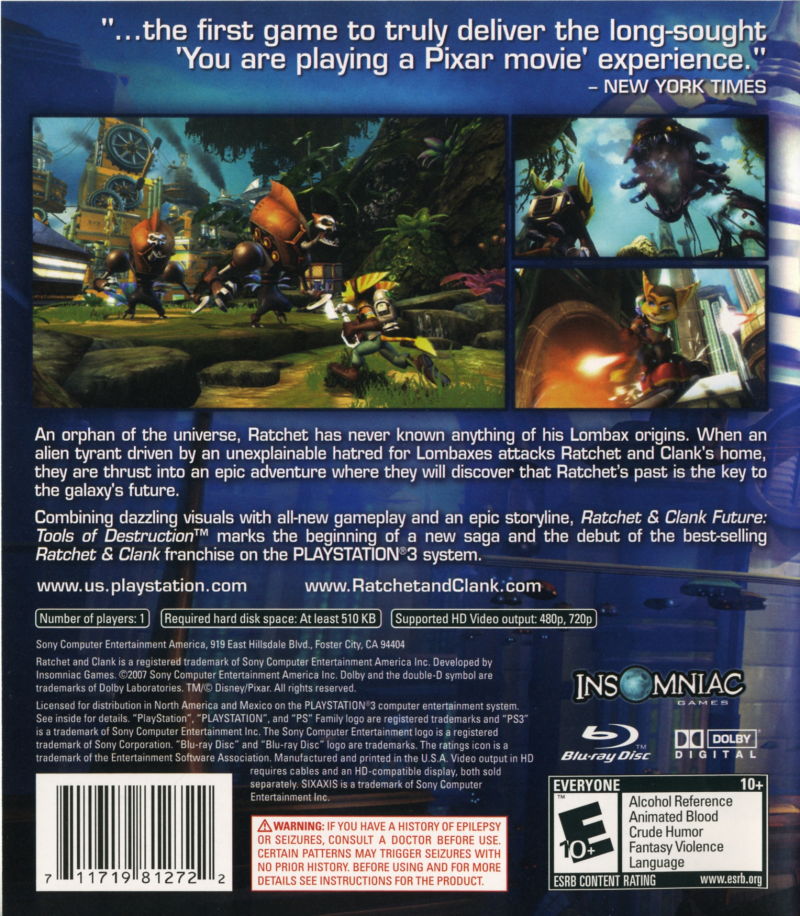 Ratchet & Clank Future: Tools of Destruction - PlayStation 3 (PS3) Game