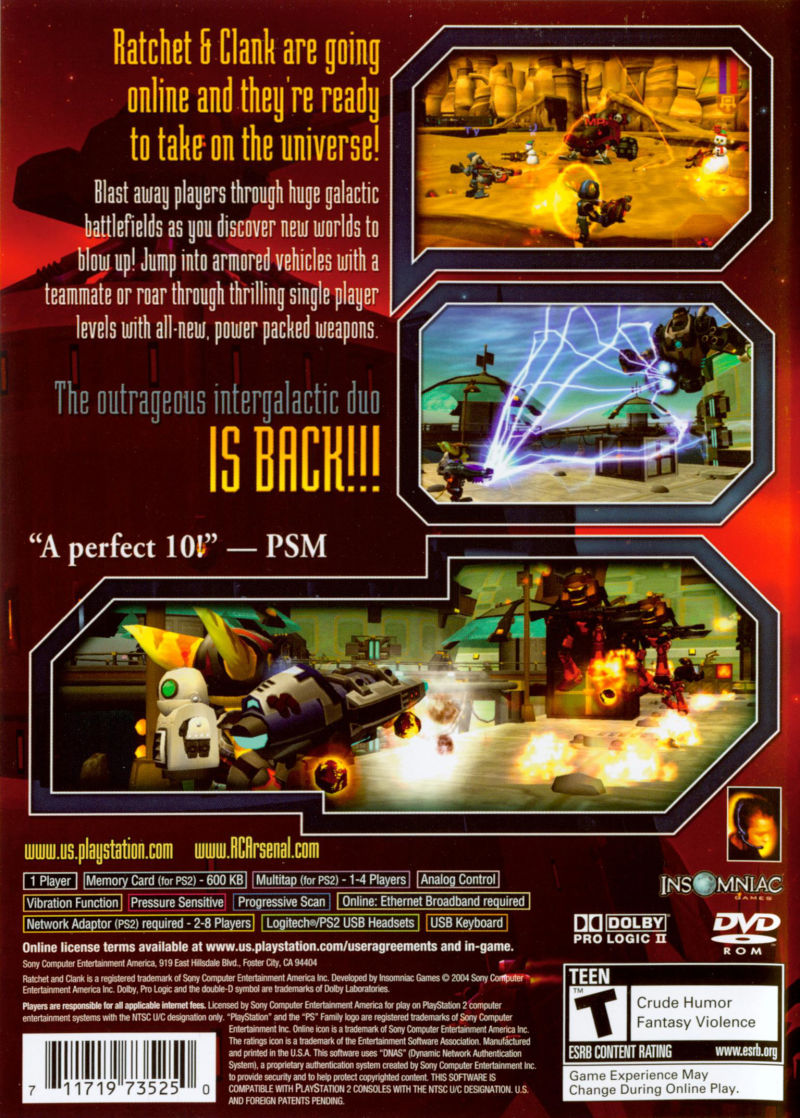 Ratchet & Clank: Up Your Arsenal (Greatest Hits) - PlayStation 2 (PS2) Game