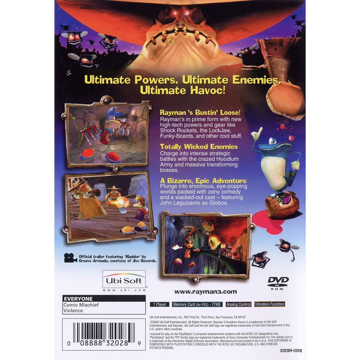 Rayman 3: Hoodlum Havoc - PlayStation 2 (PS2) Game Complete - YourGamingShop.com - Buy, Sell, Trade Video Games Online. 120 Day Warranty. Satisfaction Guaranteed.