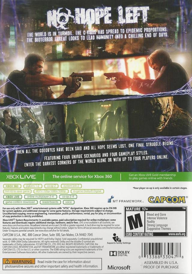 Resident Evil 6 - Xbox 360 Game