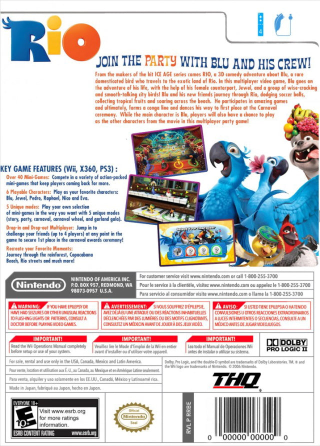 Rio - Nintendo Wii Game