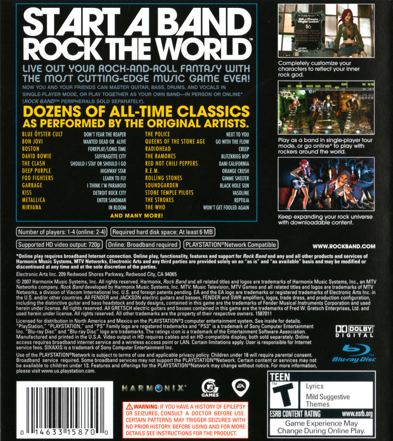 Rock Band - PlayStation 3 (PS3) Game