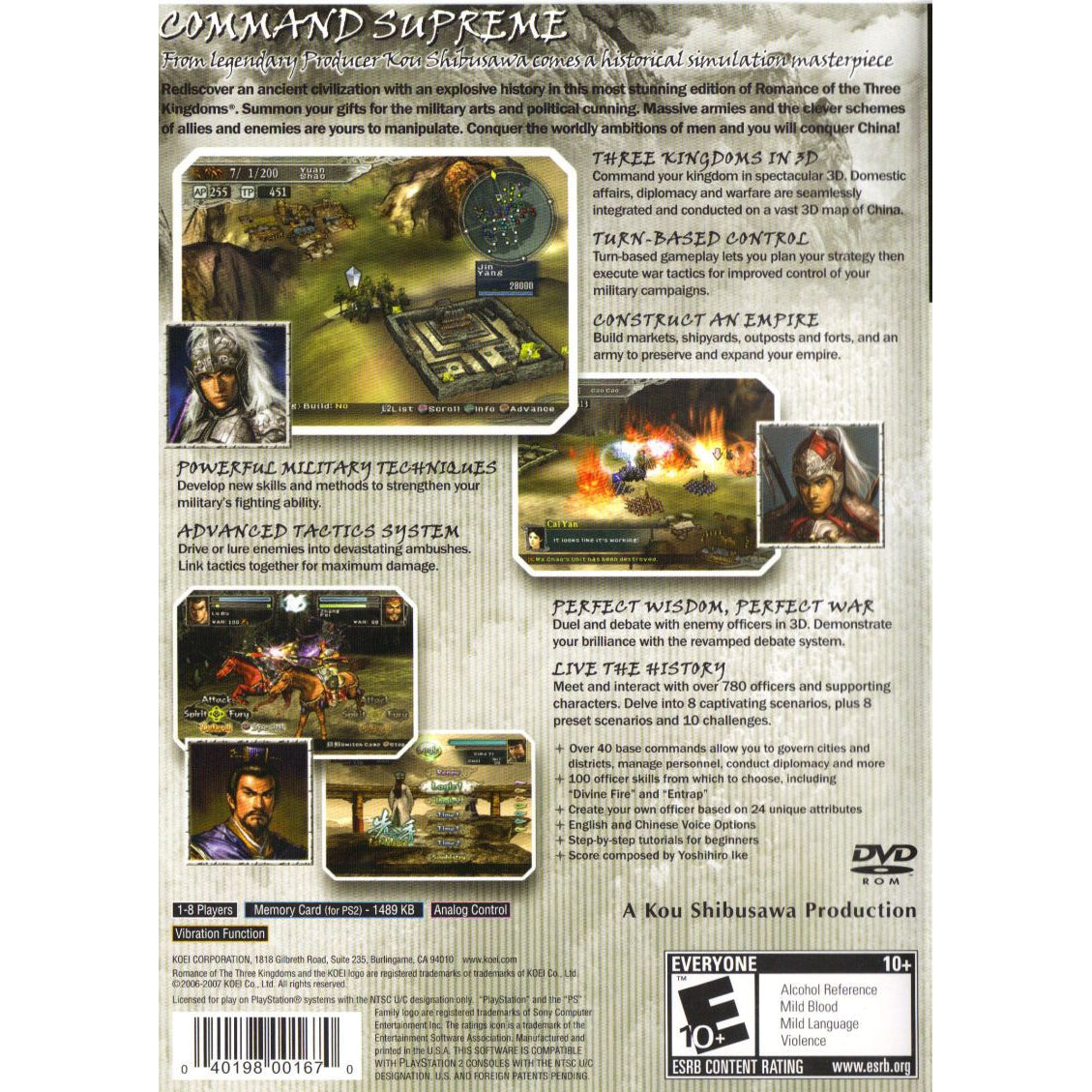 Romance of the Three Kingdoms XI - PlayStation 2 (PS2) Game Complete - YourGamingShop.com - Buy, Sell, Trade Video Games Online. 120 Day Warranty. Satisfaction Guaranteed.