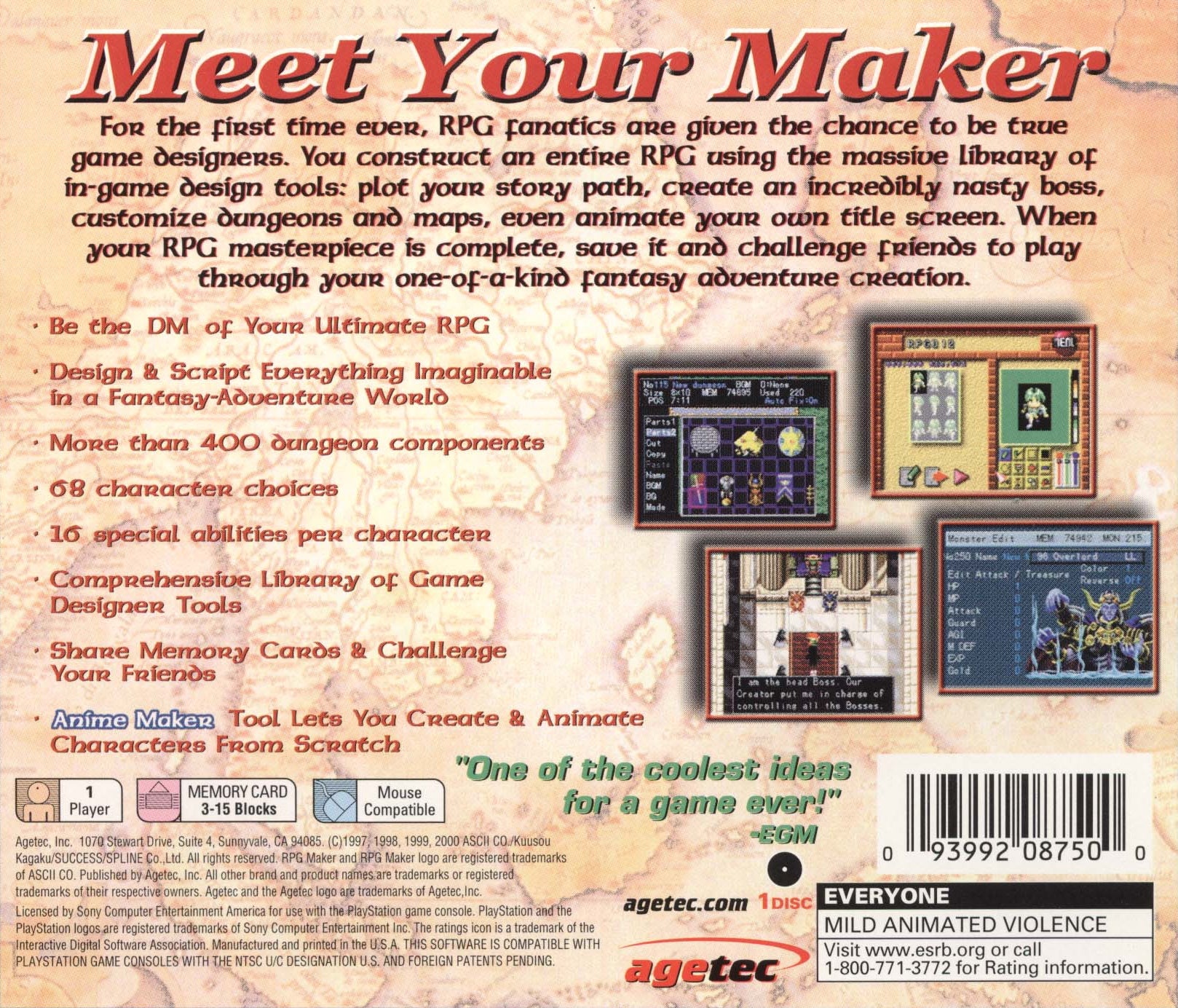 RPG Maker - PlayStation 1 (PS1) Game