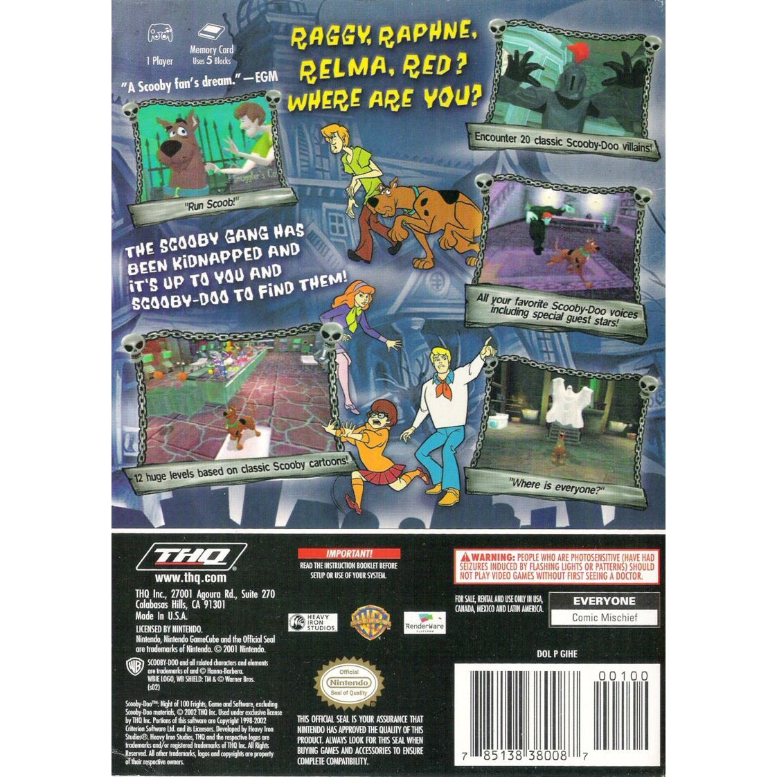 Scooby-Doo!: Night of 100 Frights - GameCube Game - YourGamingShop.com - Buy, Sell, Trade Video Games Online. 120 Day Warranty. Satisfaction Guaranteed.